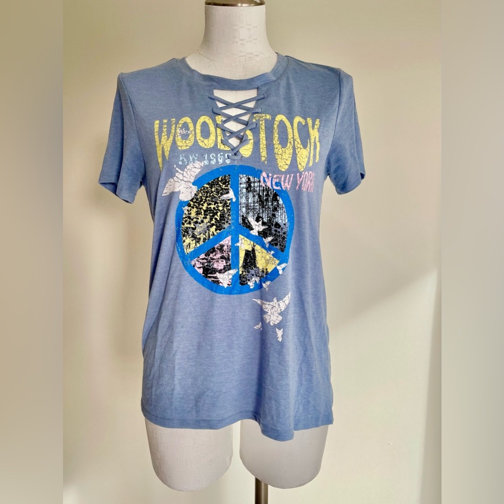 (M) Blue Woodstock Graphic Tee